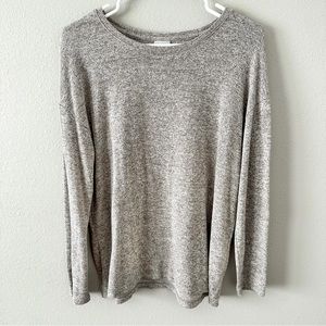 A New Day Beige/Tan Crewneck Long Sleeve Basic Tee Size Medium